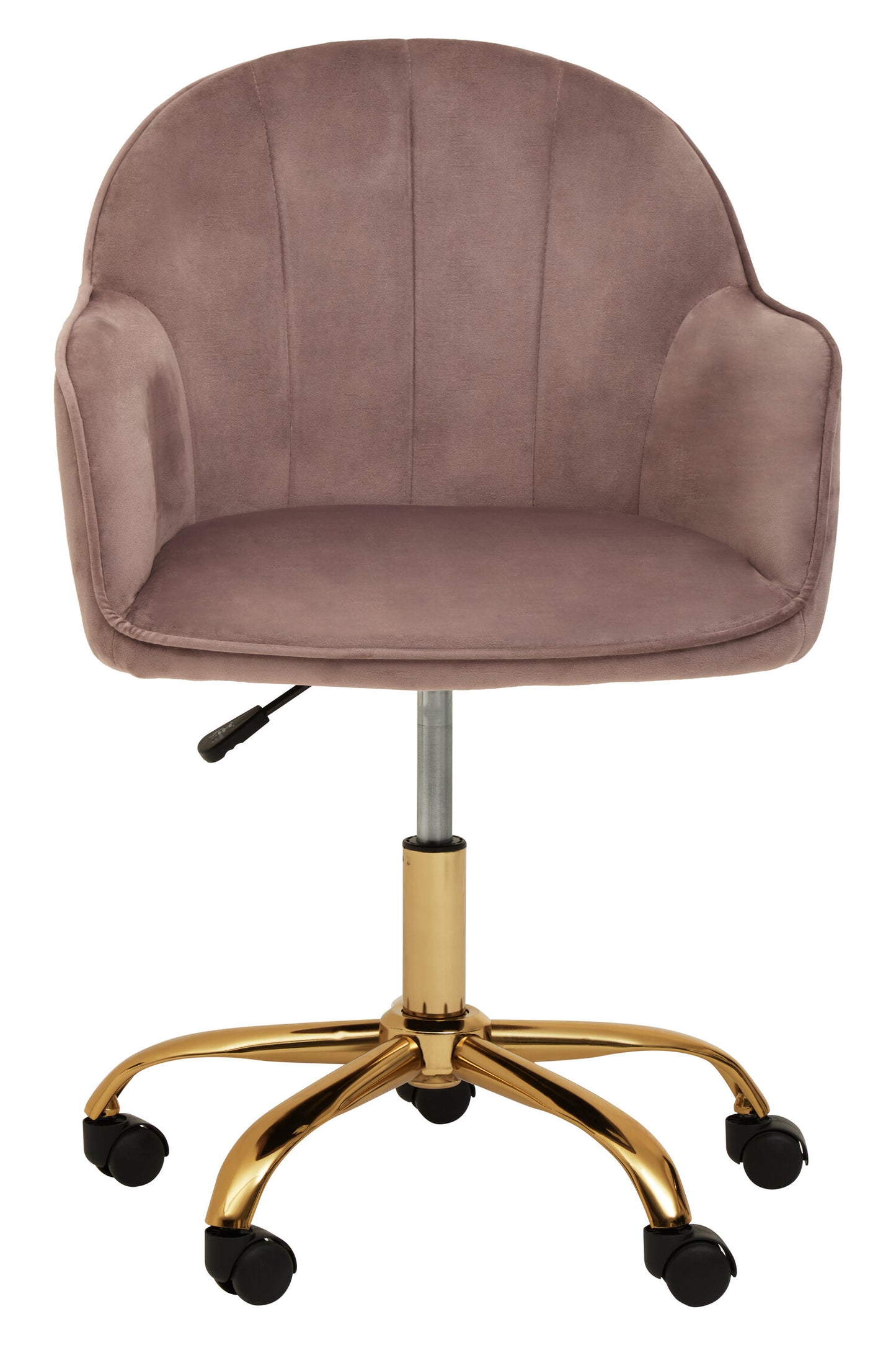 Amara Pink Velvet And Gold Home Office Chair