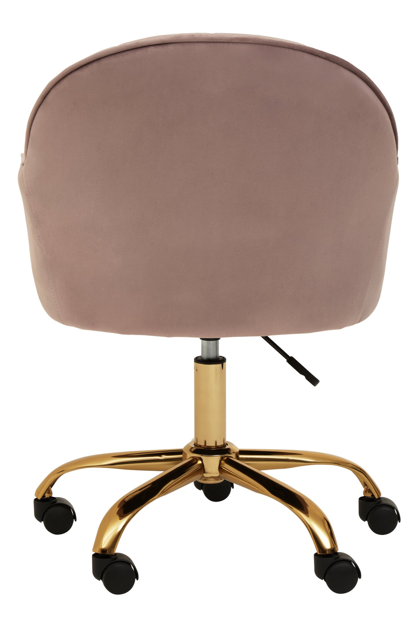 Amara Pink Velvet And Gold Home Office Chair