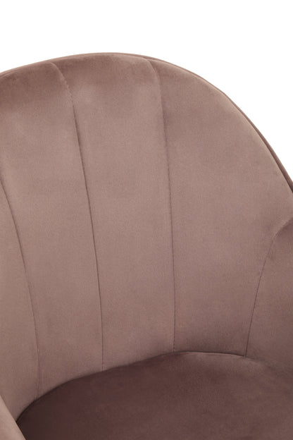 Amara Pink Velvet And Gold Home Office Chair
