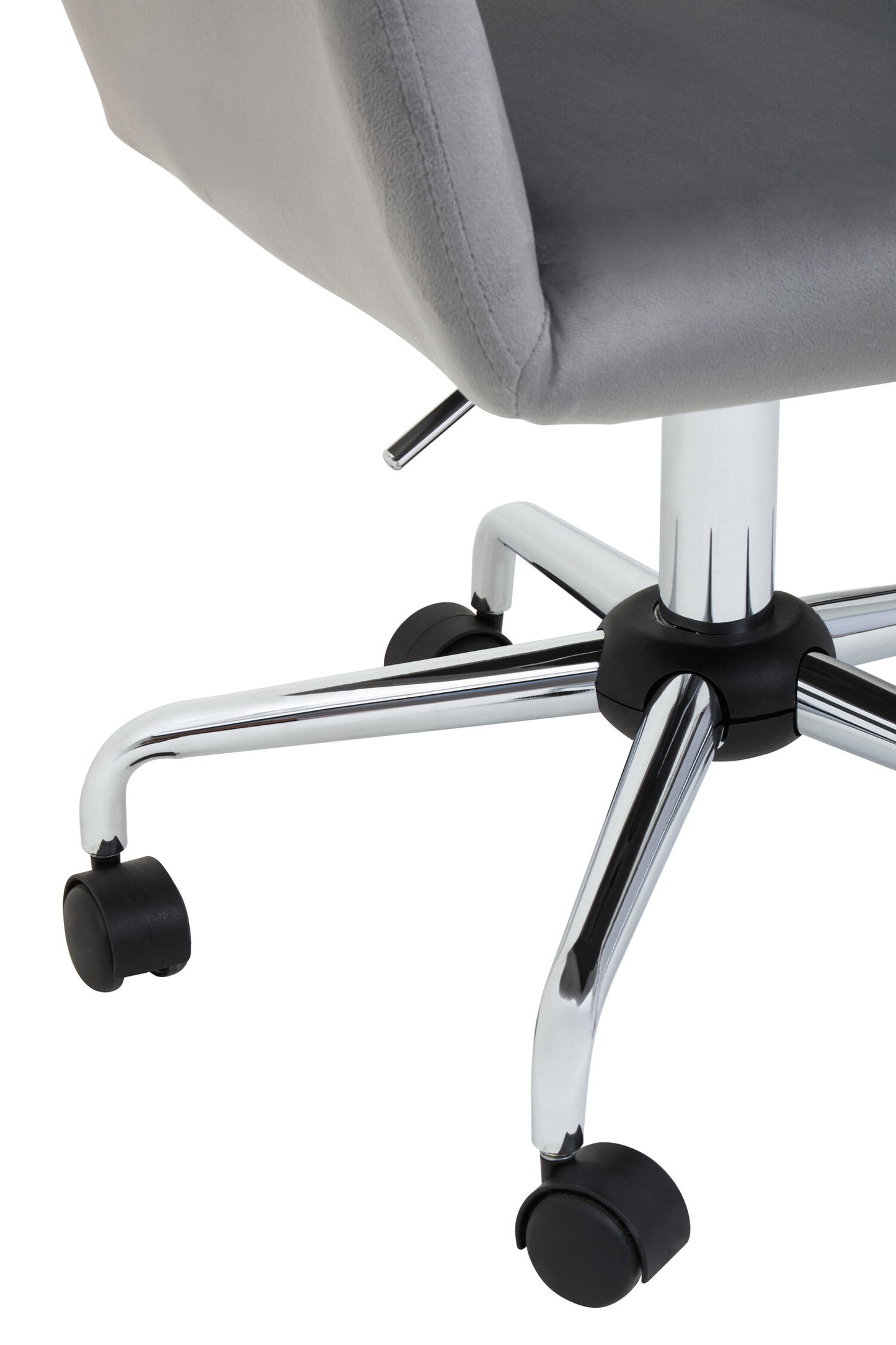 Jaxon Grey Velvet Retro Chrome Office Chair