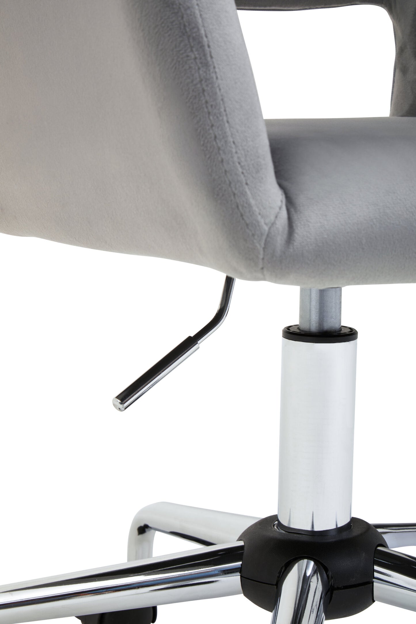 Jaxon Grey Velvet Retro Chrome Office Chair