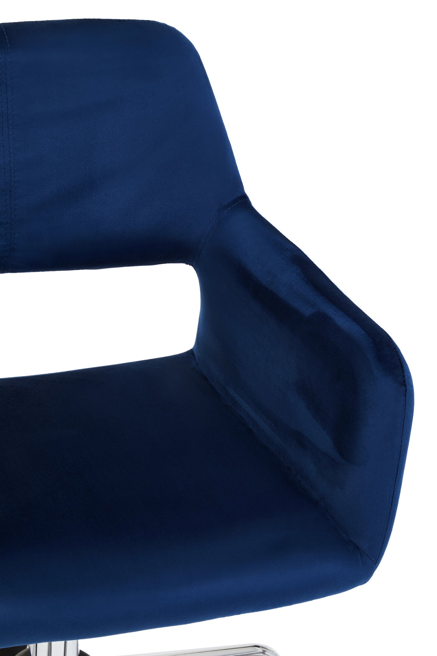 Jaxon Navy Velvet Retro Chrome Office Chair