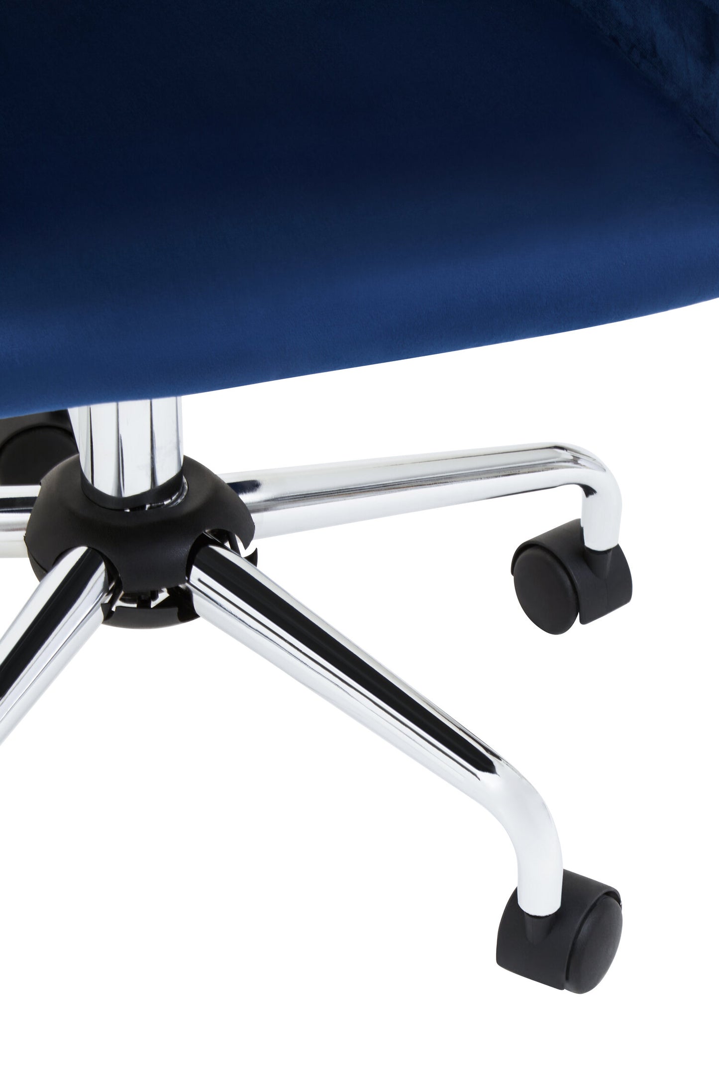 Jaxon Navy Velvet Retro Chrome Office Chair