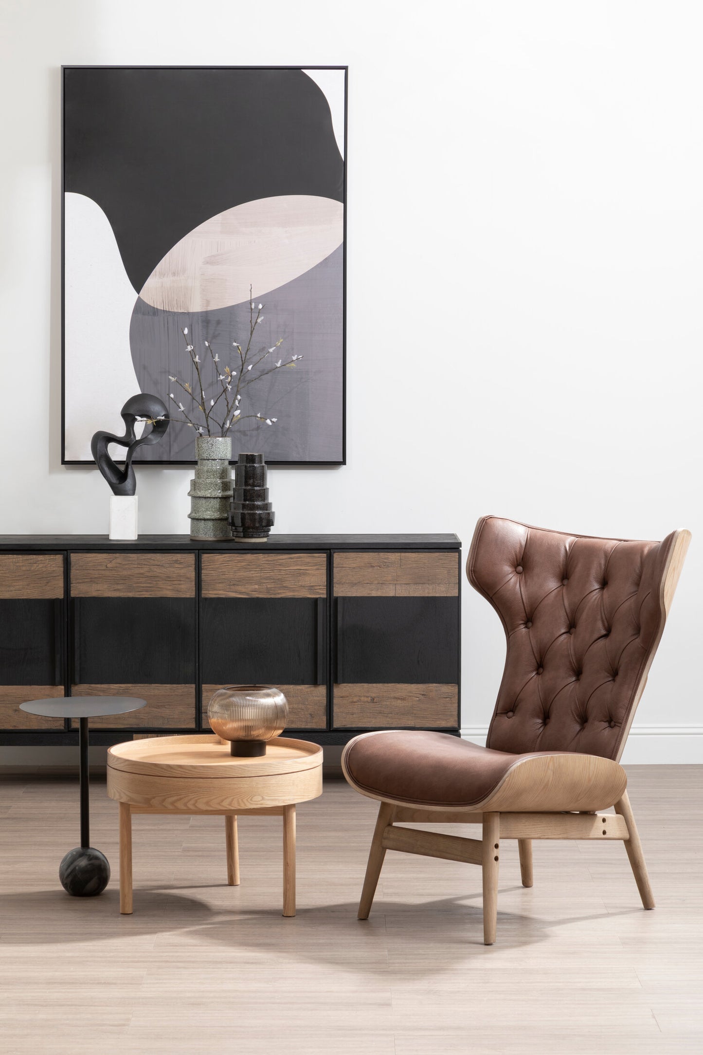 Sherman Revolving Top Side Table with Storage