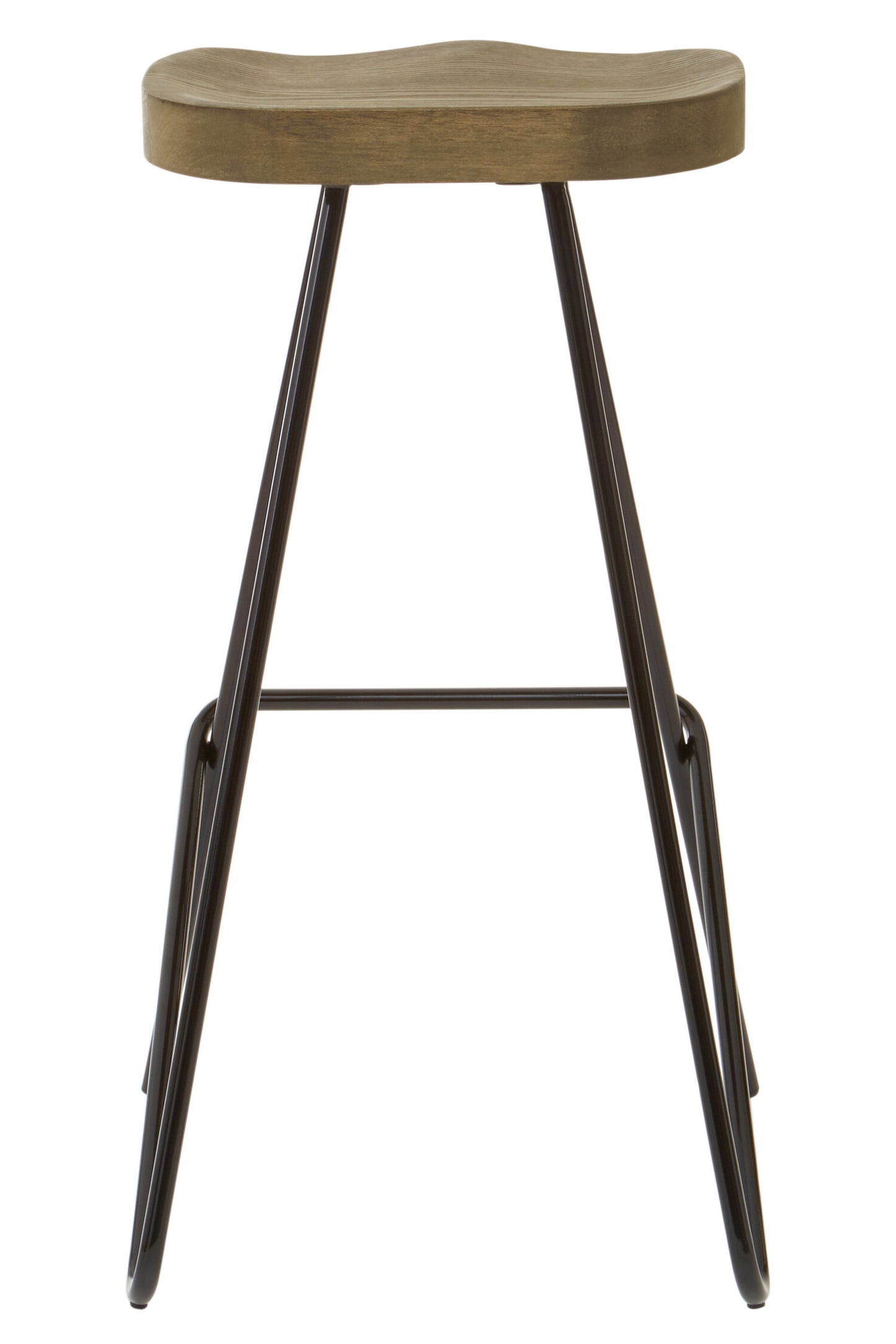 Industrial Elm Wood Bar Stool