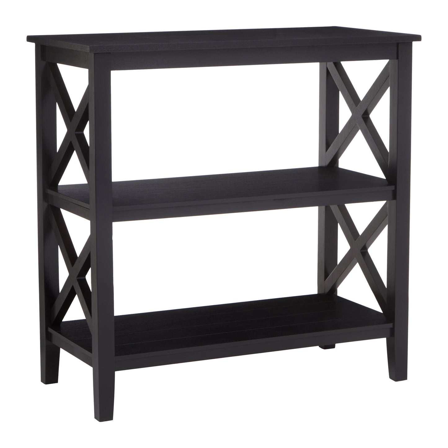 Cambridge 2 Shelf Black Bookcase