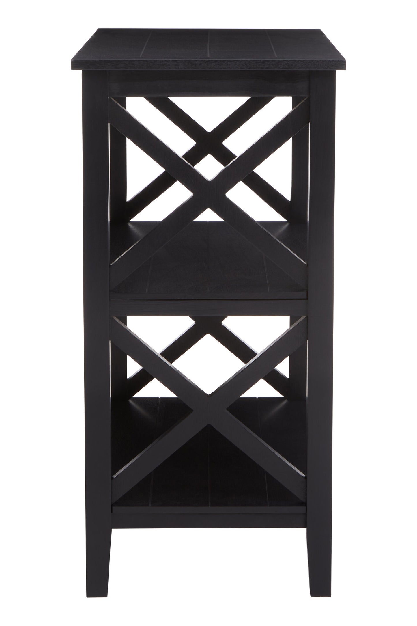 Cambridge 2 Shelf Black Bookcase