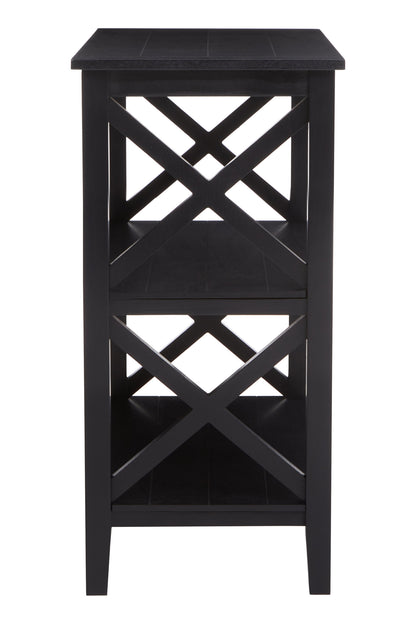 Cambridge 2 Shelf Black Bookcase