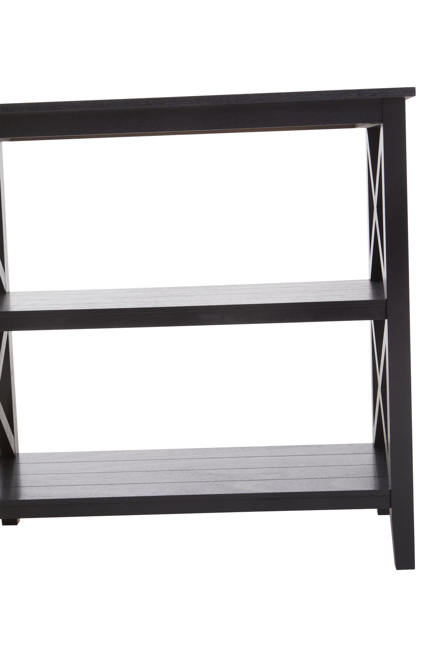 Cambridge 2 Shelf Black Bookcase