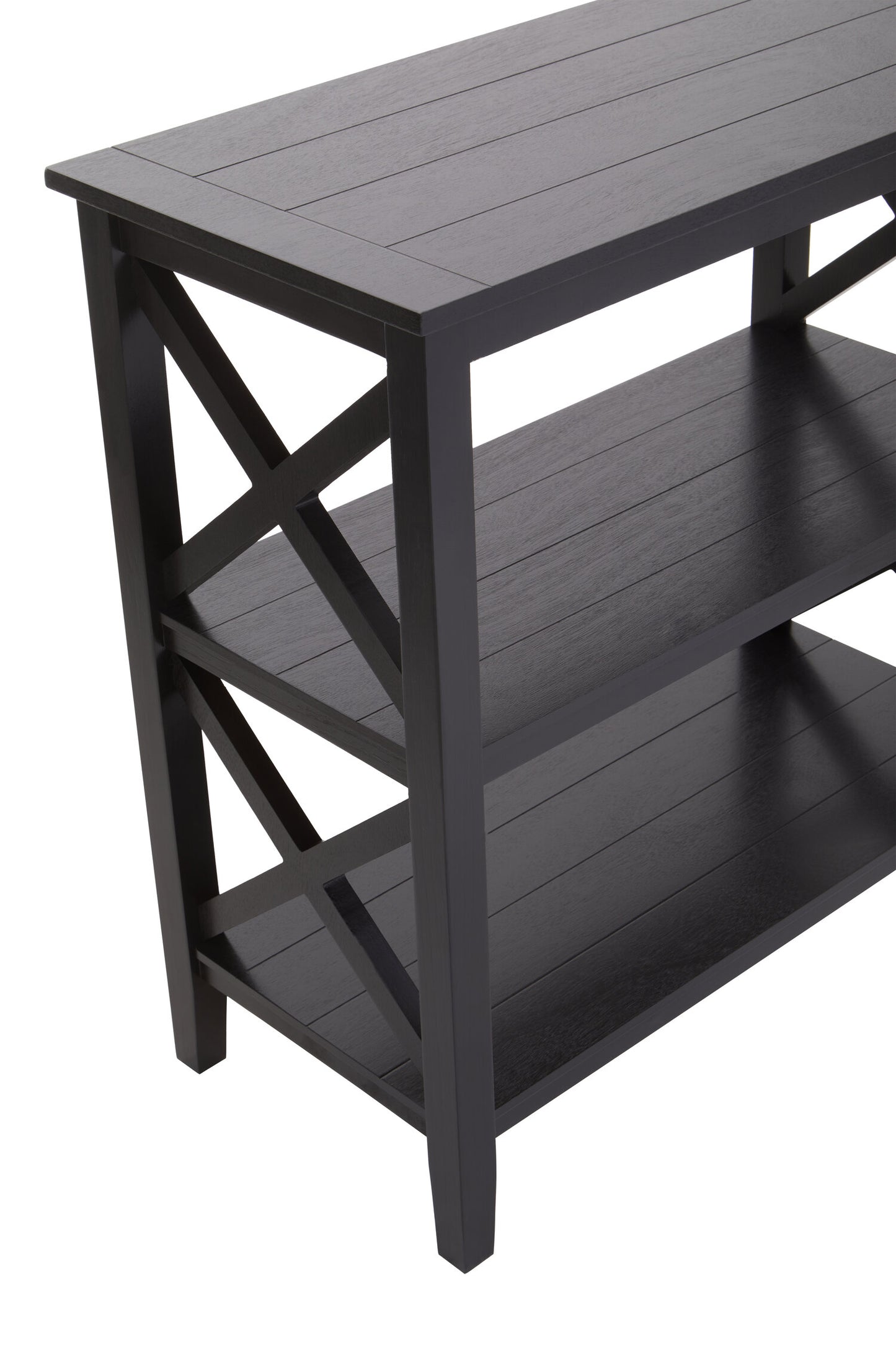 Cambridge 2 Shelf Black Bookcase