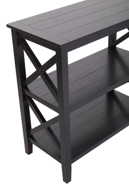 Cambridge 2 Shelf Black Bookcase