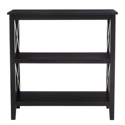 Cambridge 2 Shelf Black Bookcase