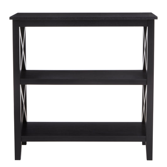 Cambridge 2 Shelf Black Bookcase