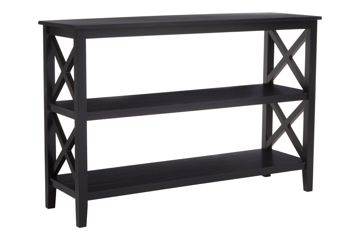 Cambridge 2 Shelf Large Black Bookcase