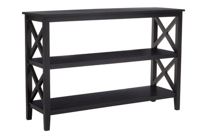 Cambridge 2 Shelf Large Black Bookcase