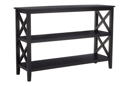 Cambridge 2 Shelf Large Black Bookcase