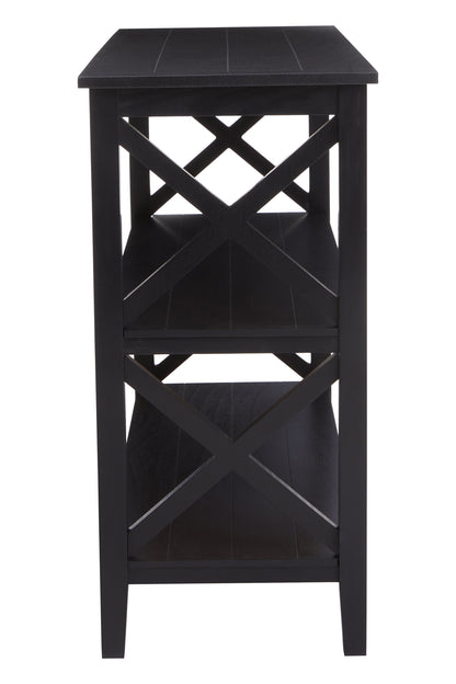 Cambridge 2 Shelf Large Black Bookcase