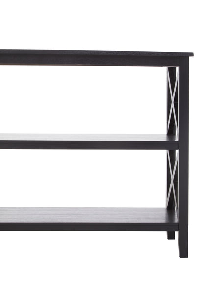 Cambridge 2 Shelf Large Black Bookcase