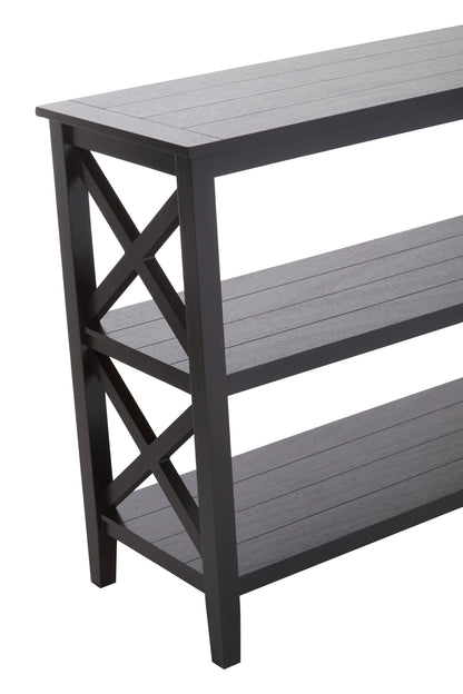 Cambridge 2 Shelf Large Black Bookcase