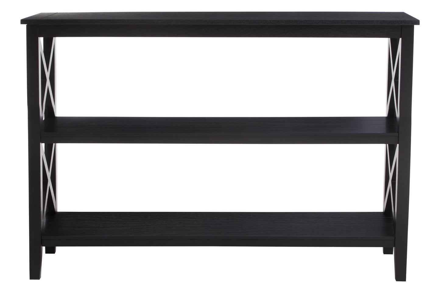 Cambridge 2 Shelf Large Black Bookcase