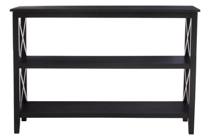 Cambridge 2 Shelf Large Black Bookcase
