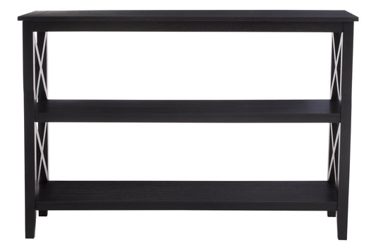 Cambridge 2 Shelf Large Black Bookcase