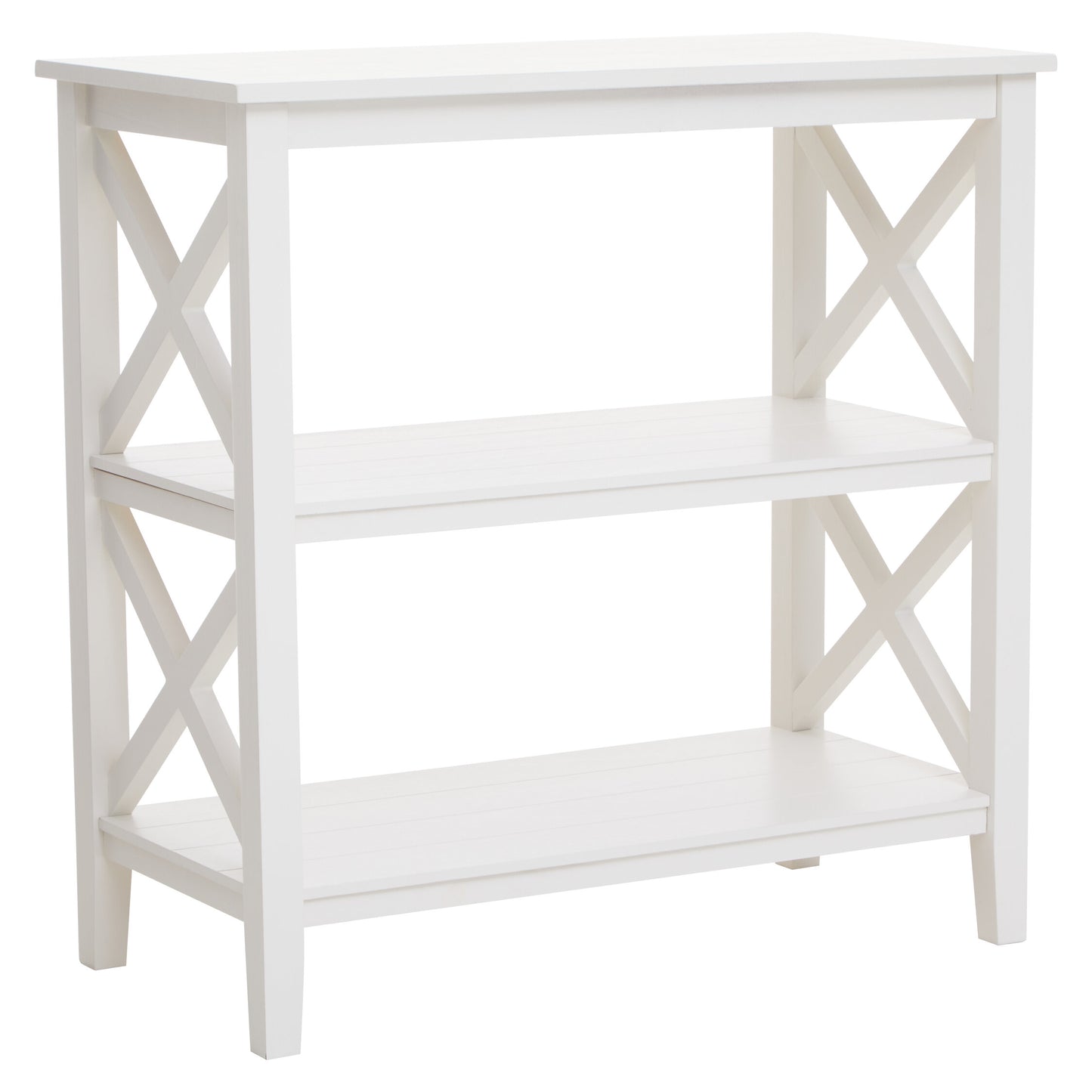 Cambridge 2 Shelf White Bookcase