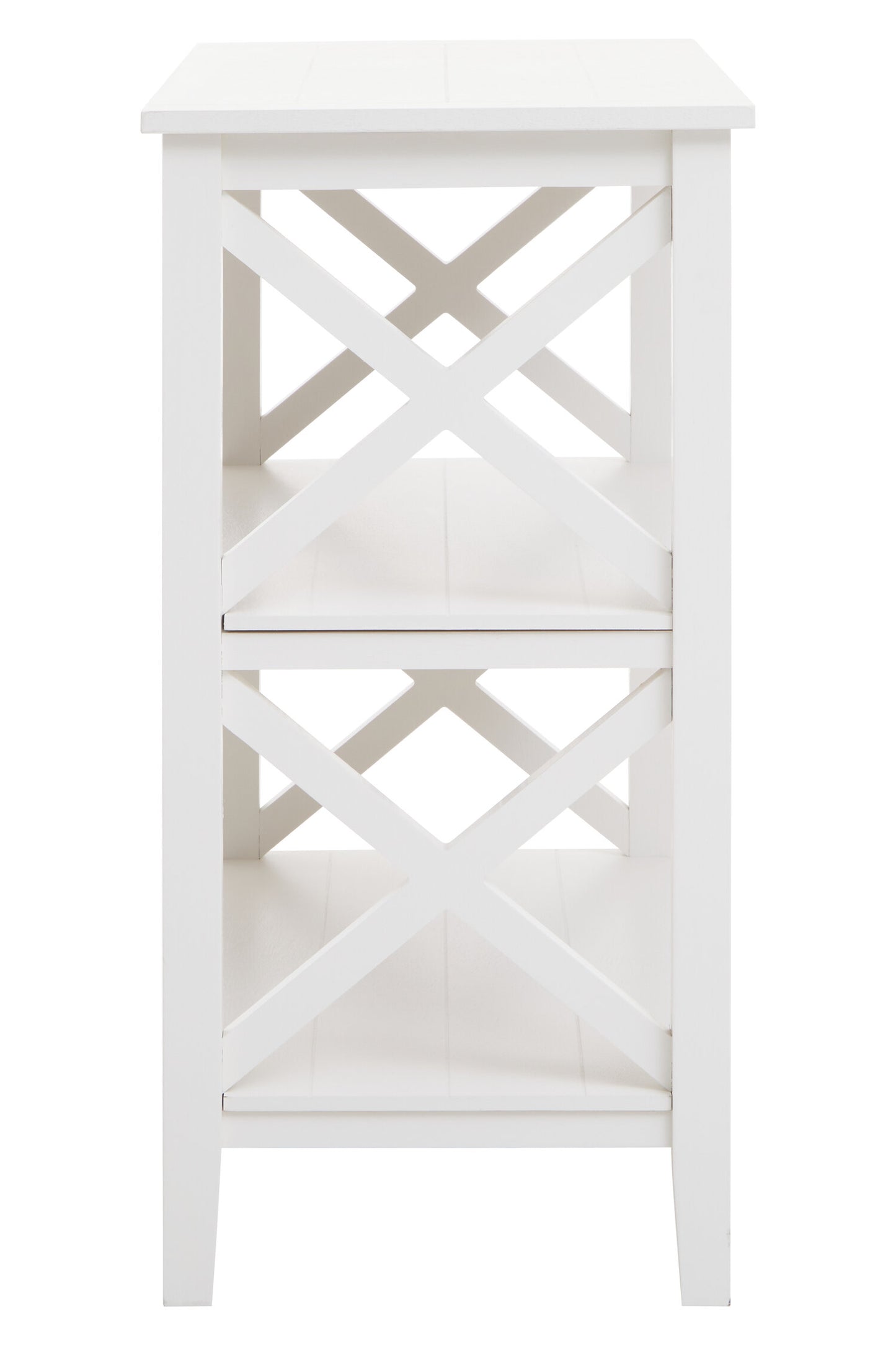 Cambridge 2 Shelf White Bookcase