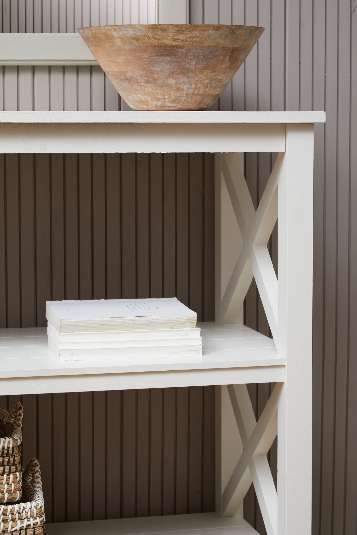 Cambridge 2 Shelf White Bookcase