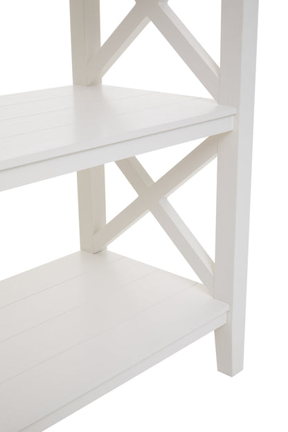 Cambridge 2 Shelf White Bookcase