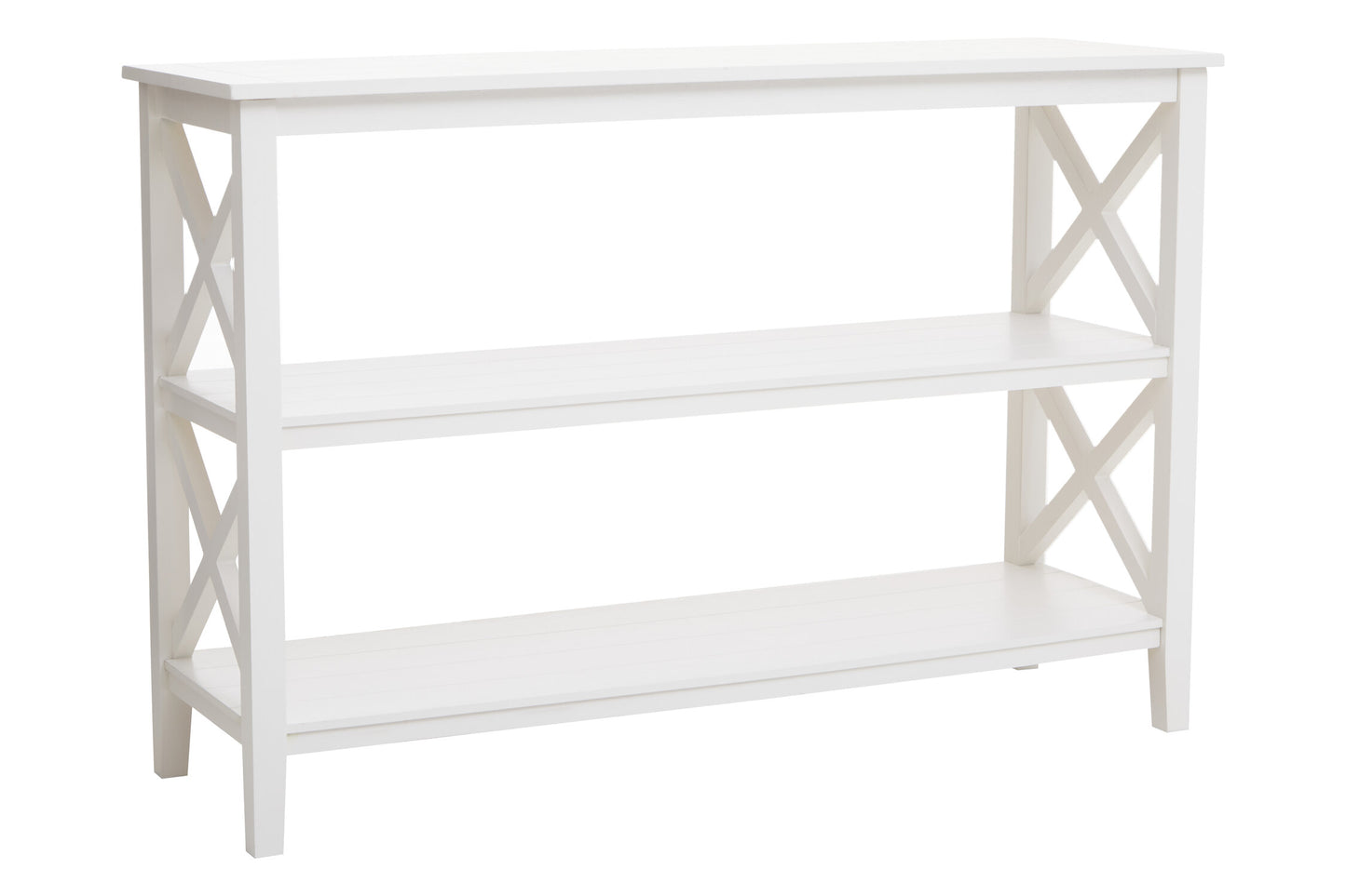 Cambridge 2 Shelf Large White Bookcase