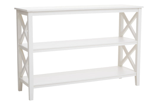 Cambridge 2 Shelf Large White Bookcase