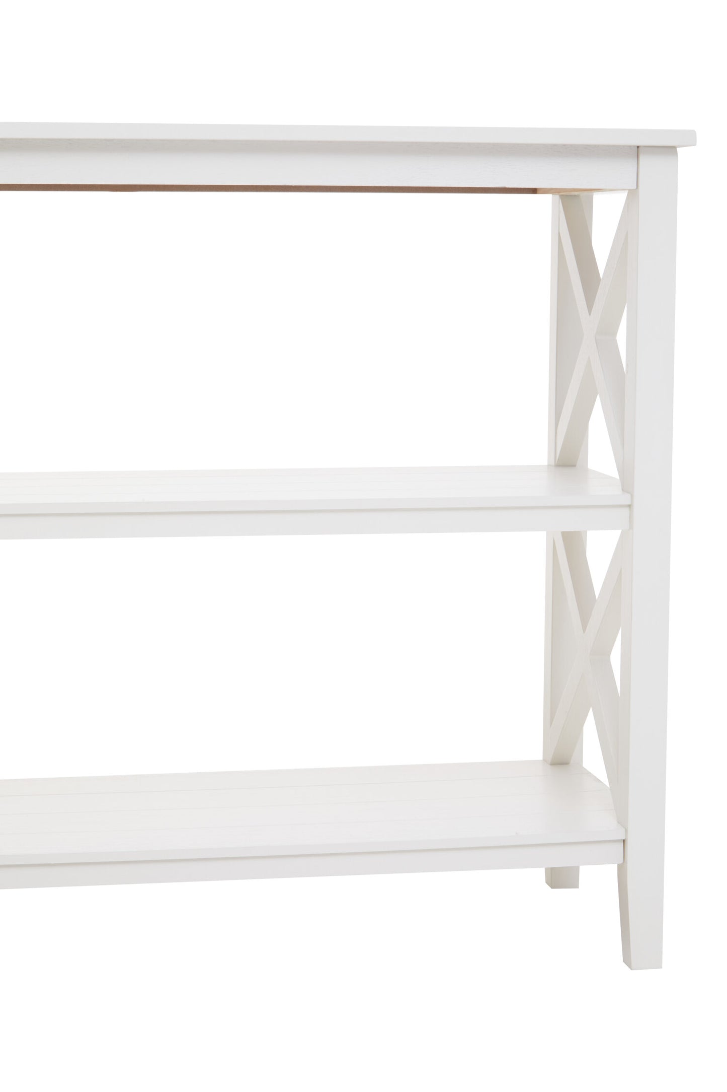 Cambridge 2 Shelf Large White Bookcase