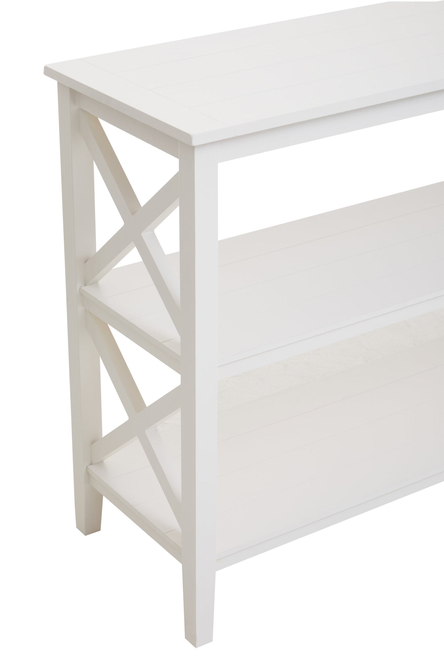 Cambridge 2 Shelf Large White Bookcase