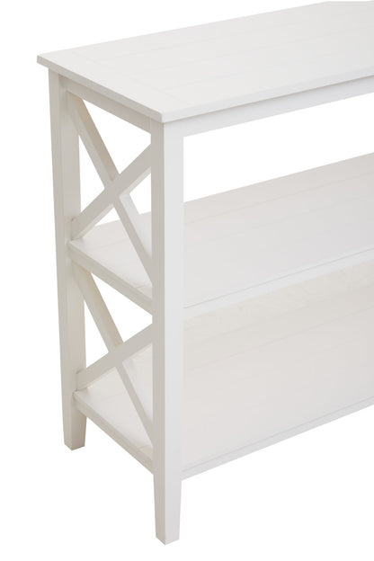 Cambridge 2 Shelf Large White Bookcase