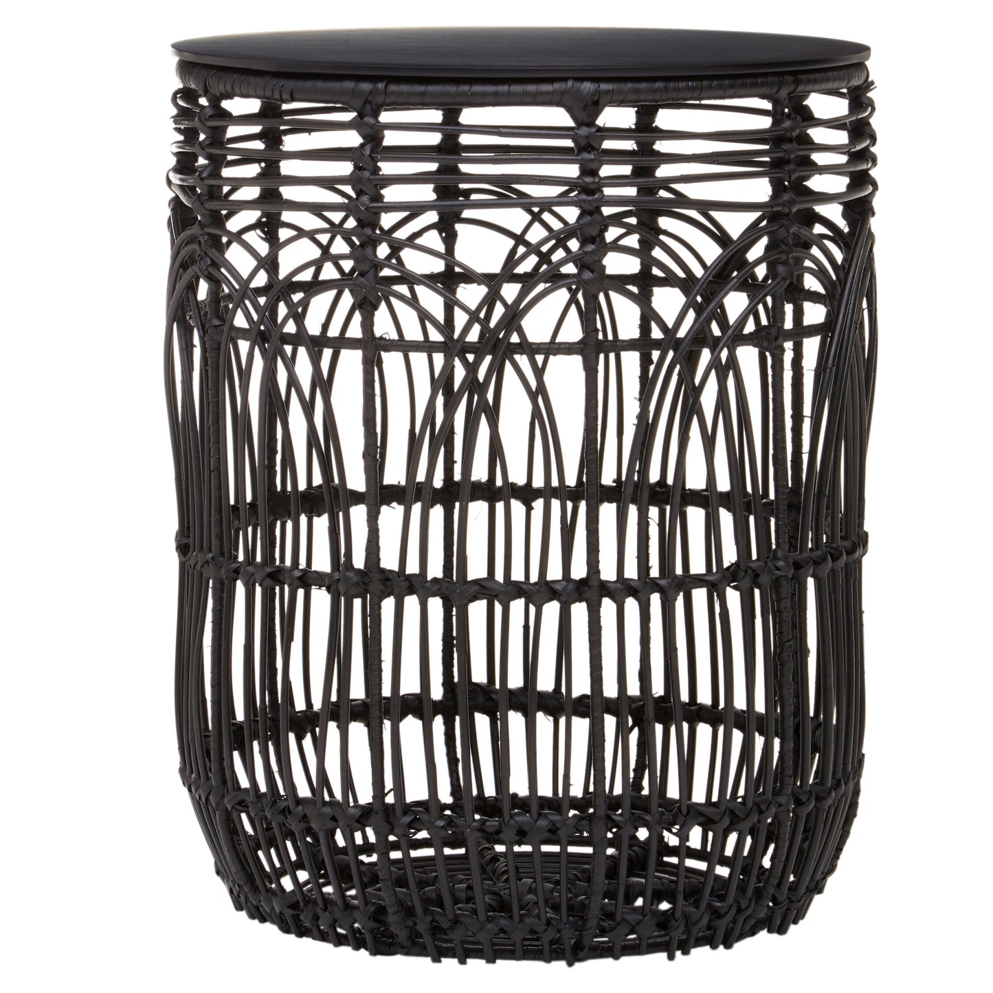 Newquay Boho Round Rattan Side Table