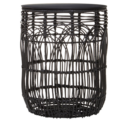 Newquay Boho Round Rattan Side Table