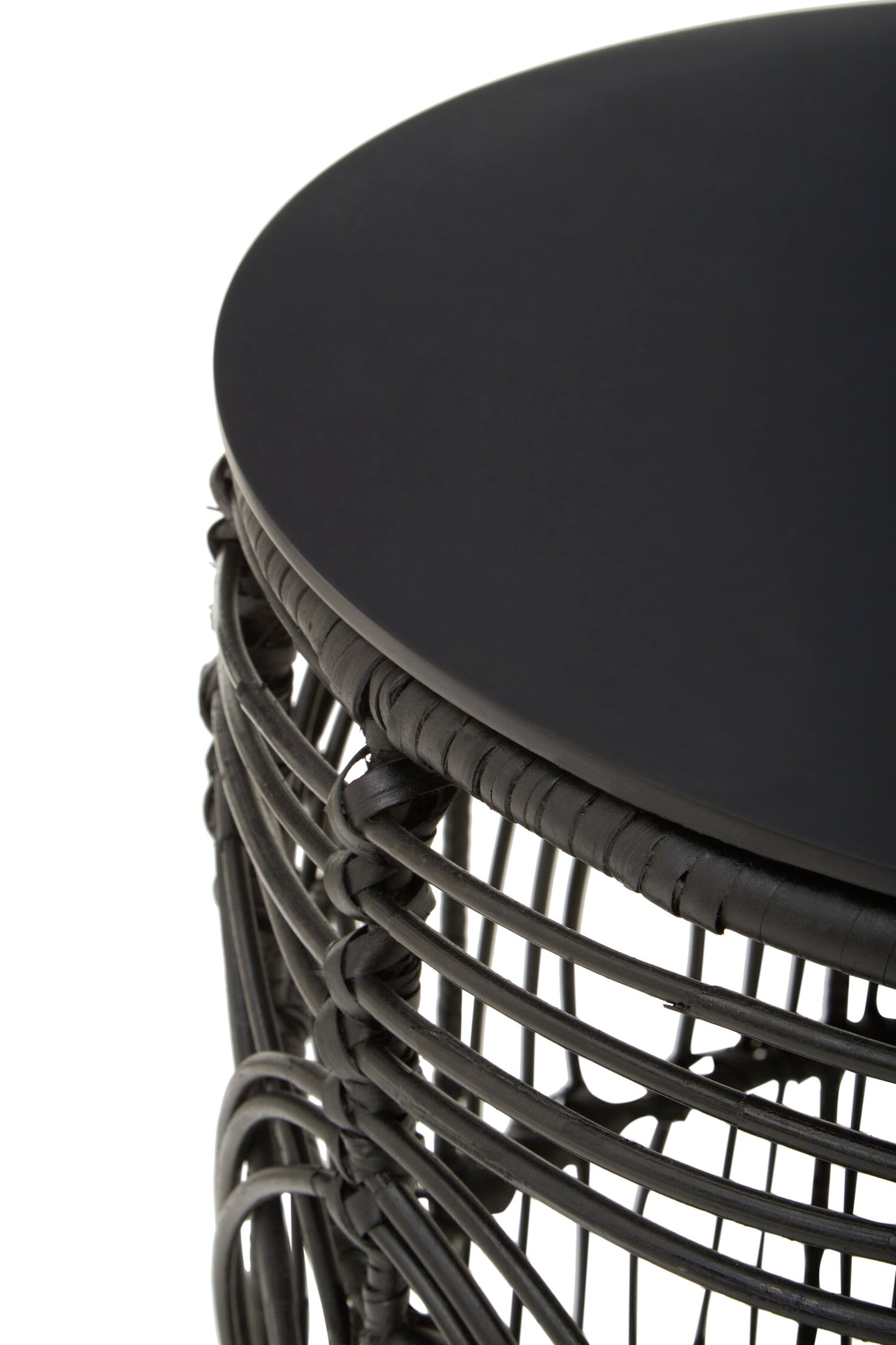 Newquay Boho Round Rattan Side Table