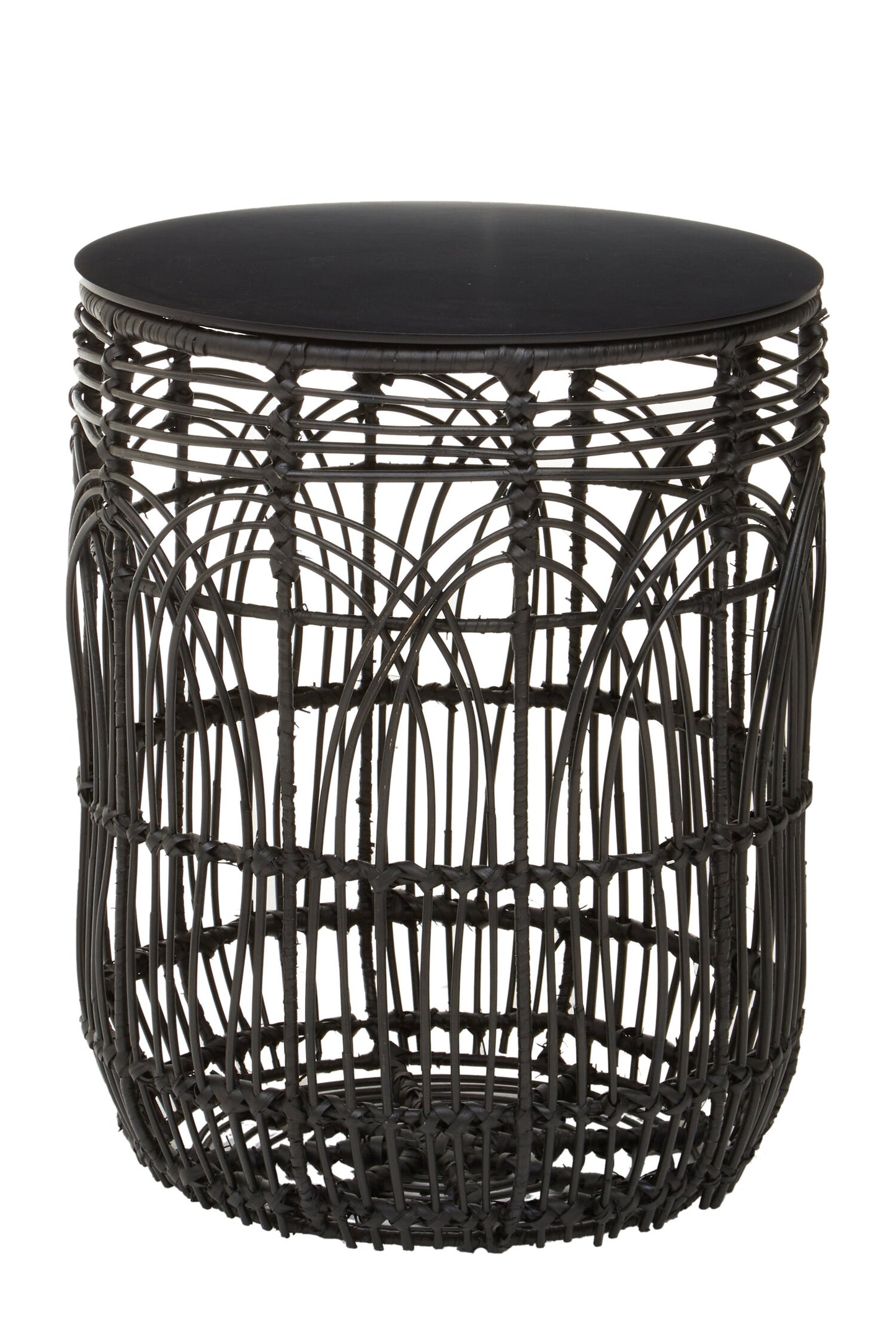 Newquay Boho Round Rattan Side Table