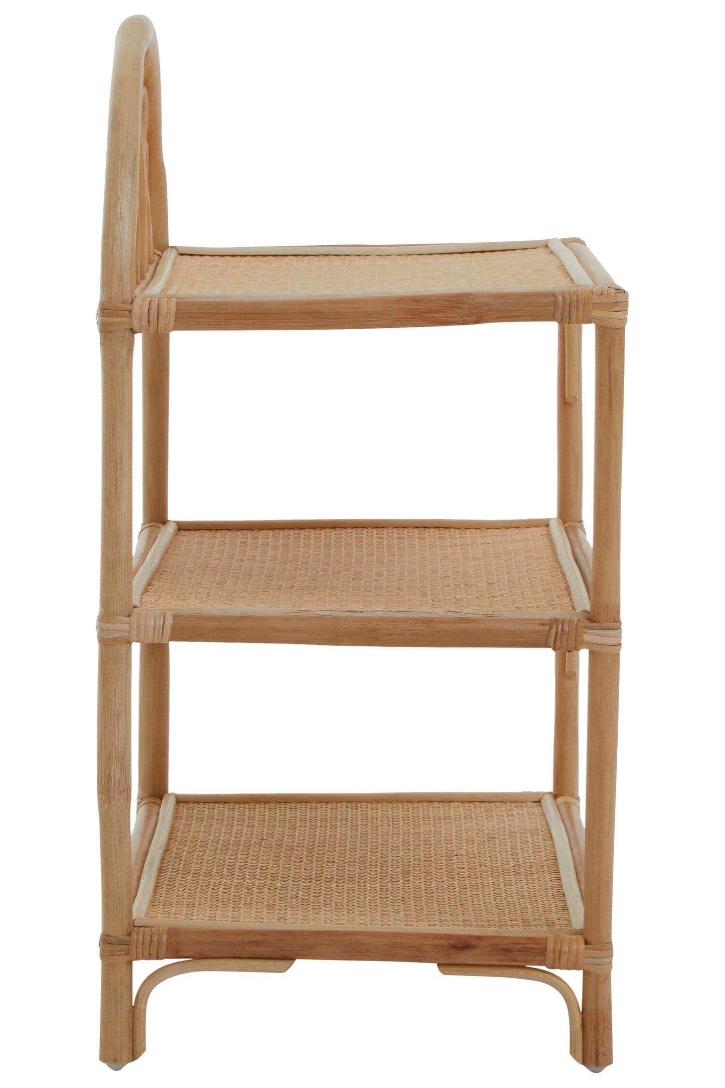 India 3 Tier Natural Rattan Shelf Unit