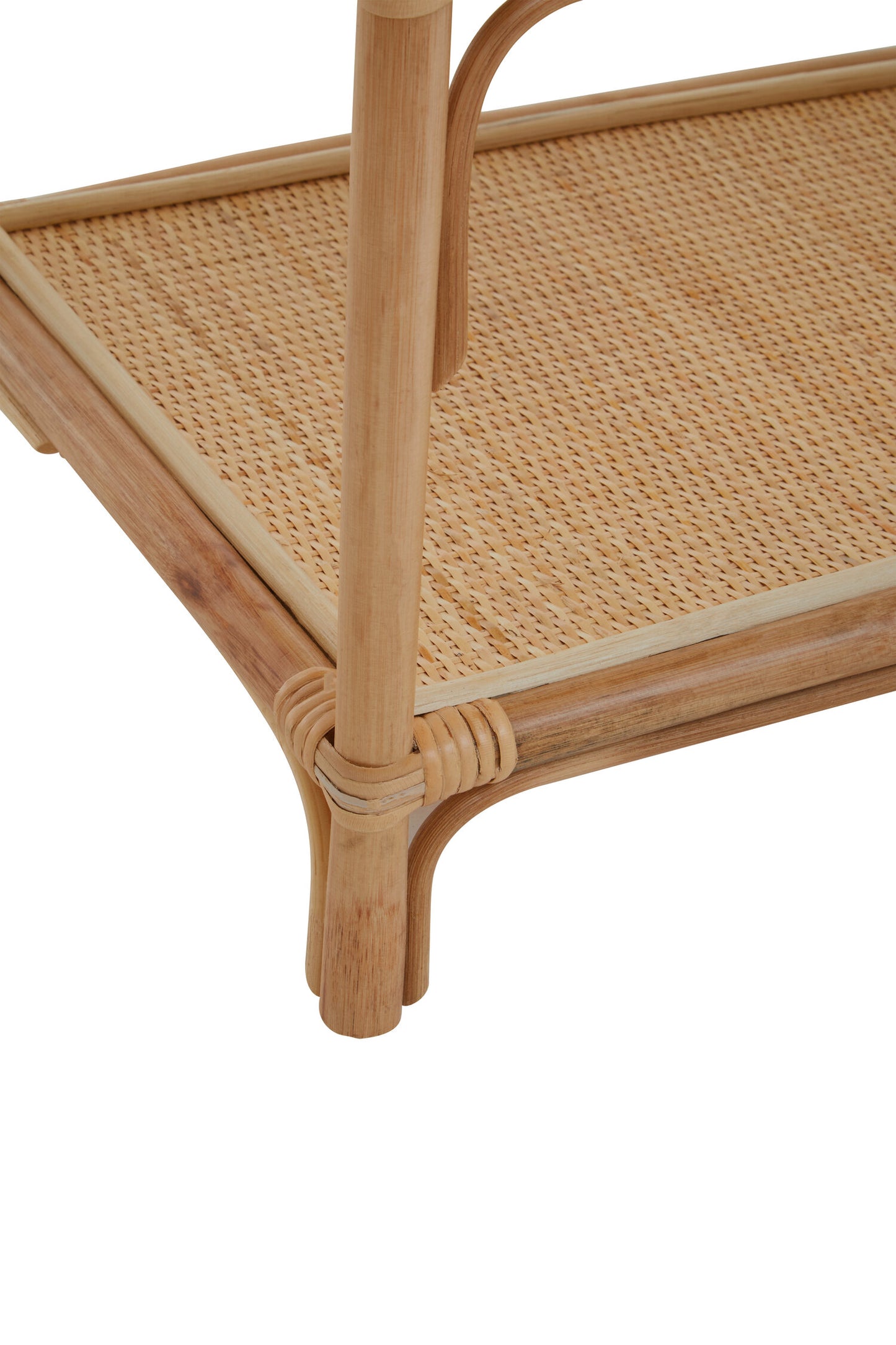 India 3 Tier Natural Rattan Shelf Unit