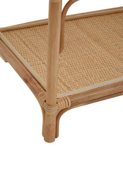 India 3 Tier Natural Rattan Shelf Unit