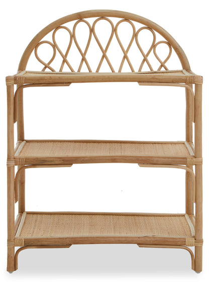 India 3 Tier Natural Rattan Shelf Unit