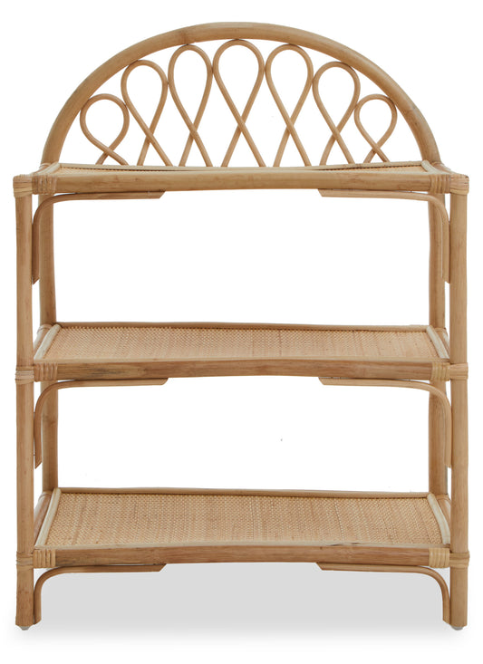 India 3 Tier Natural Rattan Shelf Unit
