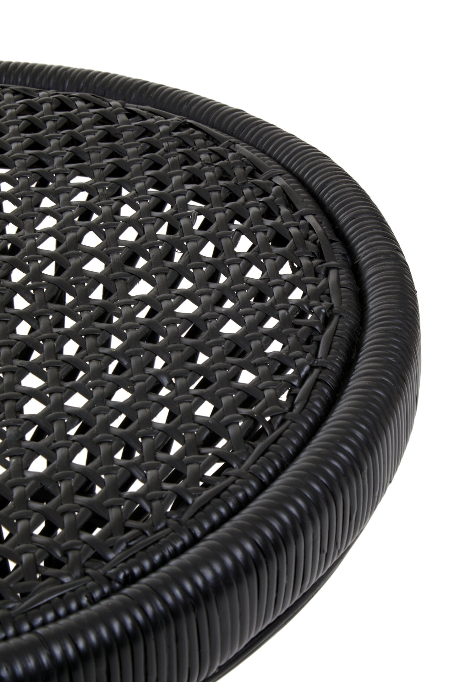 India Black Finish Twisted  Accent Table