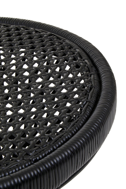 India Black Finish Twisted  Accent Table