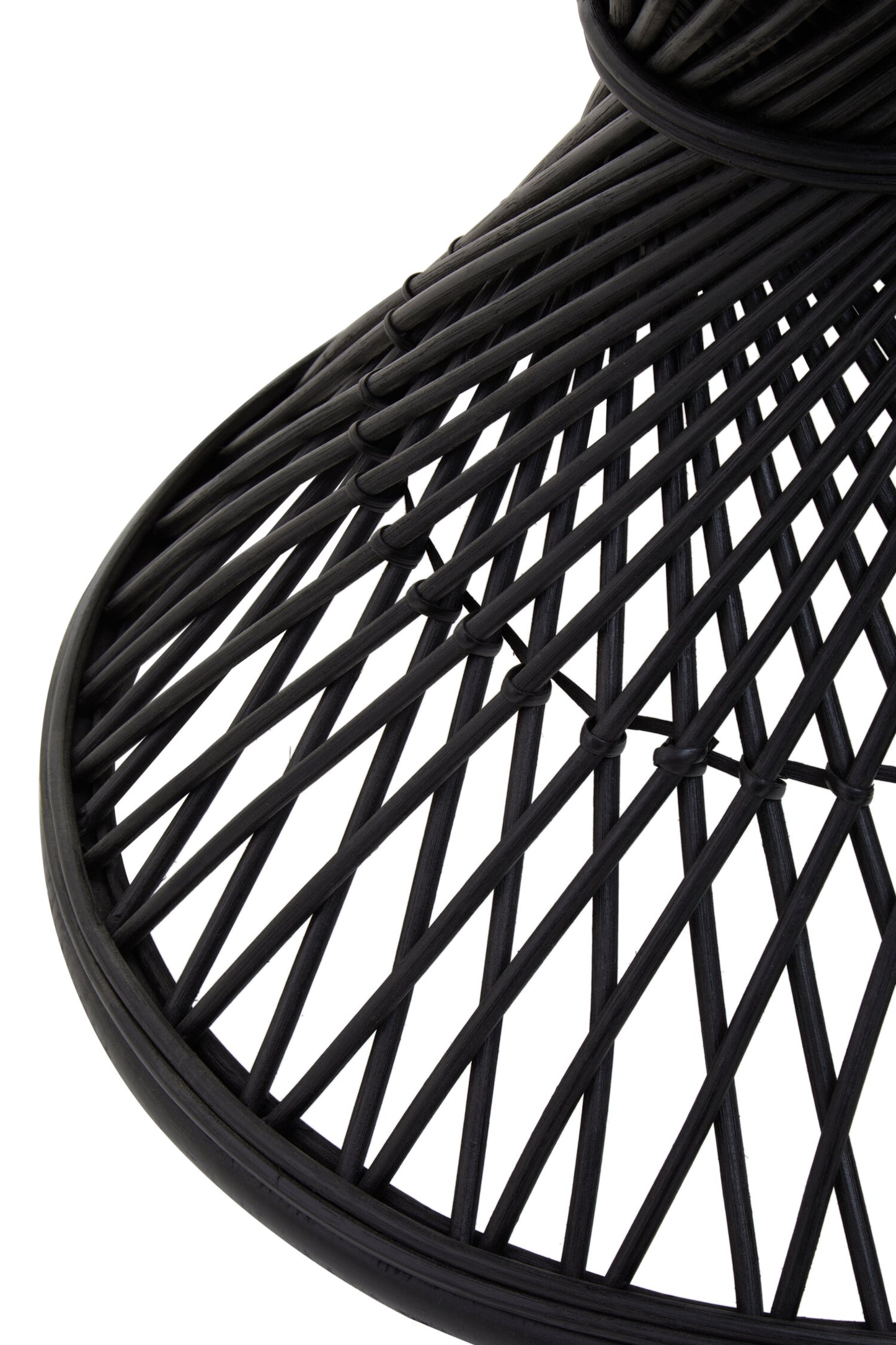 India Black Finish Twisted  Accent Table