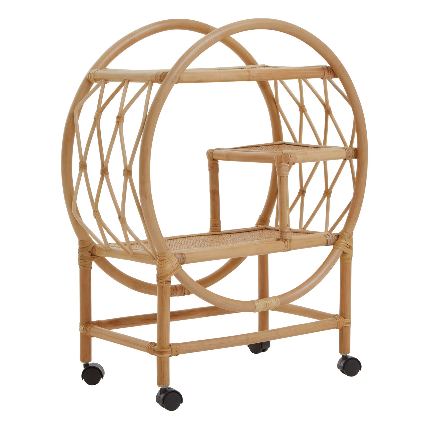 India Rattan Bar Trolley