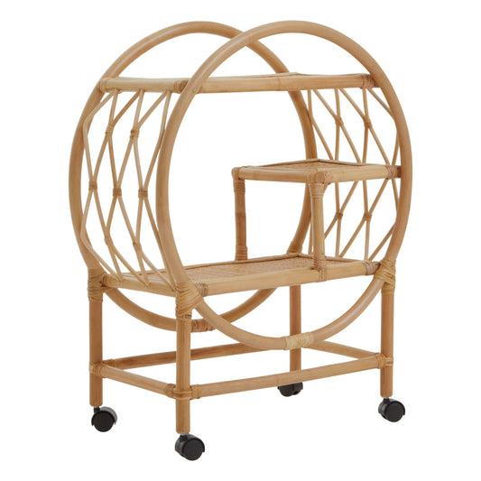 India Rattan Bar Trolley