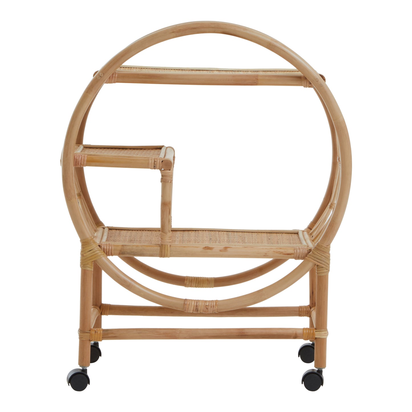 India Rattan Bar Trolley